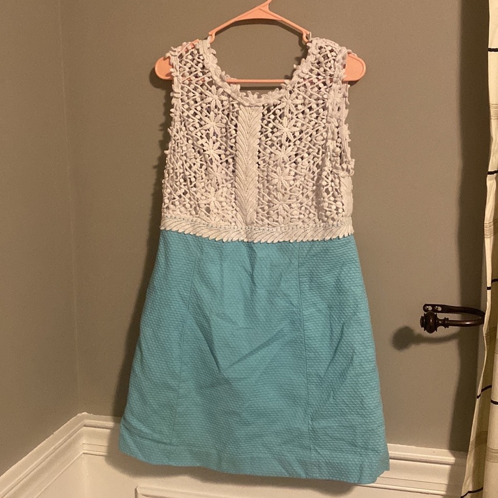 Lilly Pulitzer breakers lace shirt dress size 14